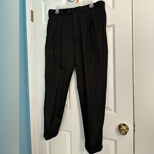 Black cuffed dress pants